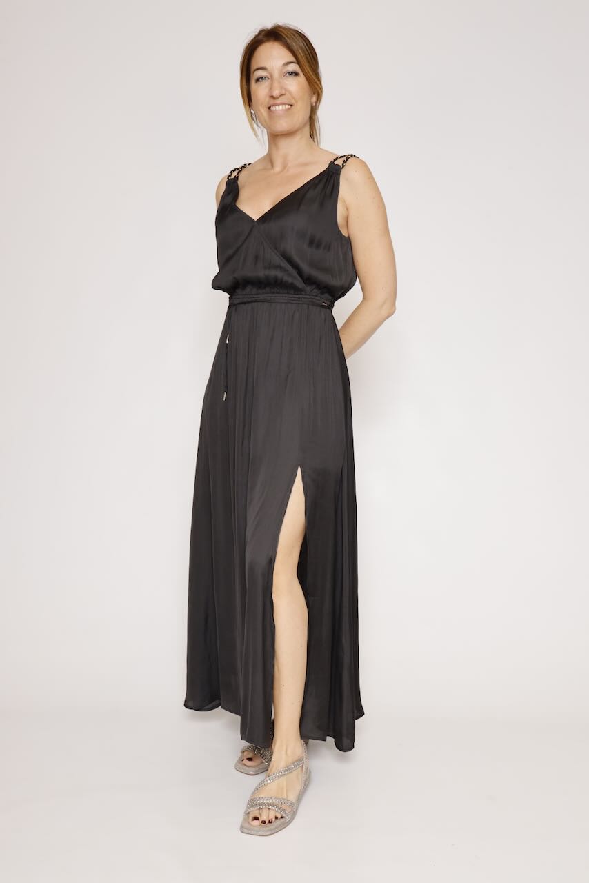 VESTIDO RAESSY PLAIN-NEGRO