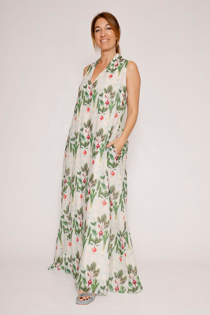 VESTIDO  BY10288-BLANCO/VERDE