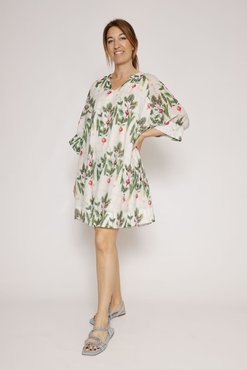 VESTIDO BY10287-BLANCO/VERDE