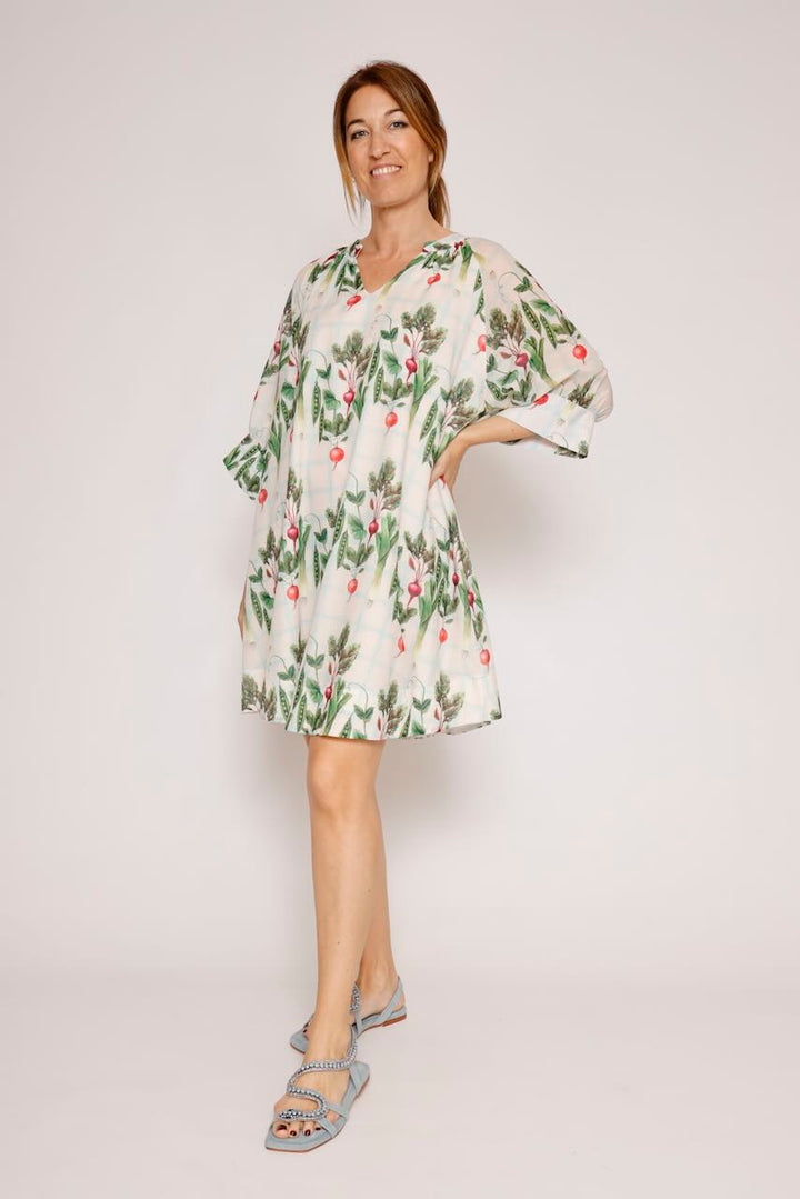 VESTIDO BY10287-BLANCO/VERDE