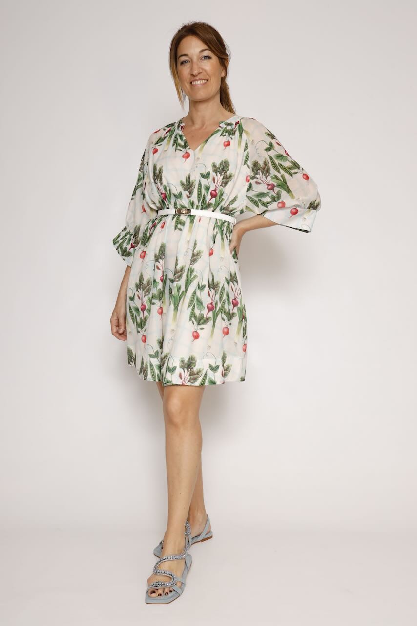 VESTIDO BY10287-BLANCO/VERDE