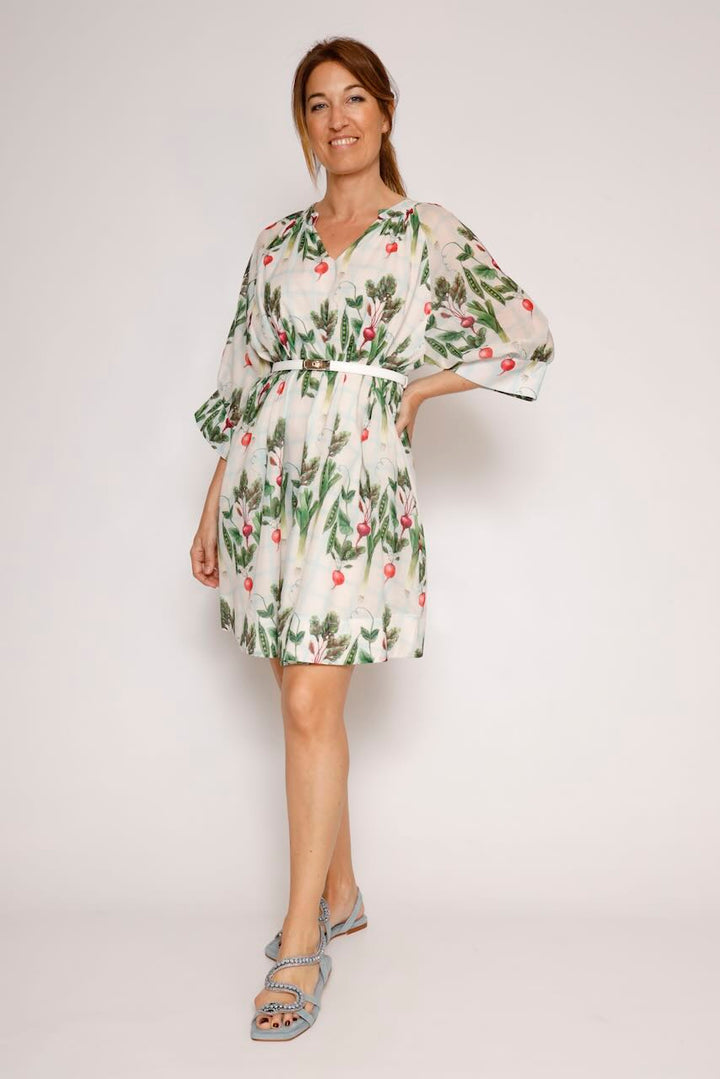 VESTIDO BY10287-BLANCO/VERDE