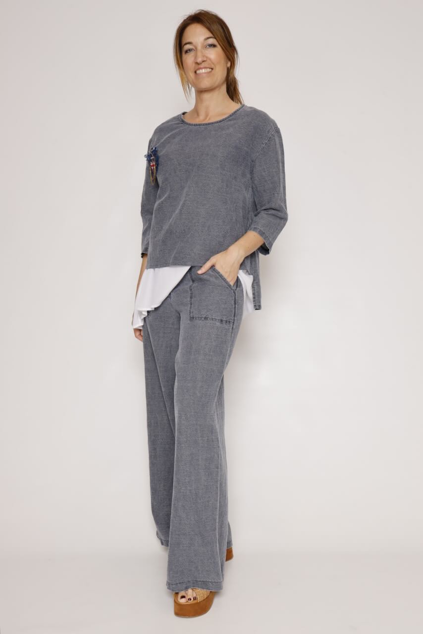 CAMISETA LINO P26DD113-JEANS