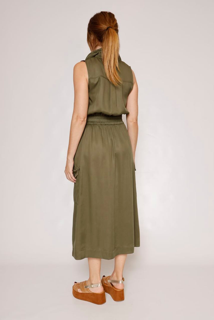 VESTIDO ROW PLAIN-MILITAR