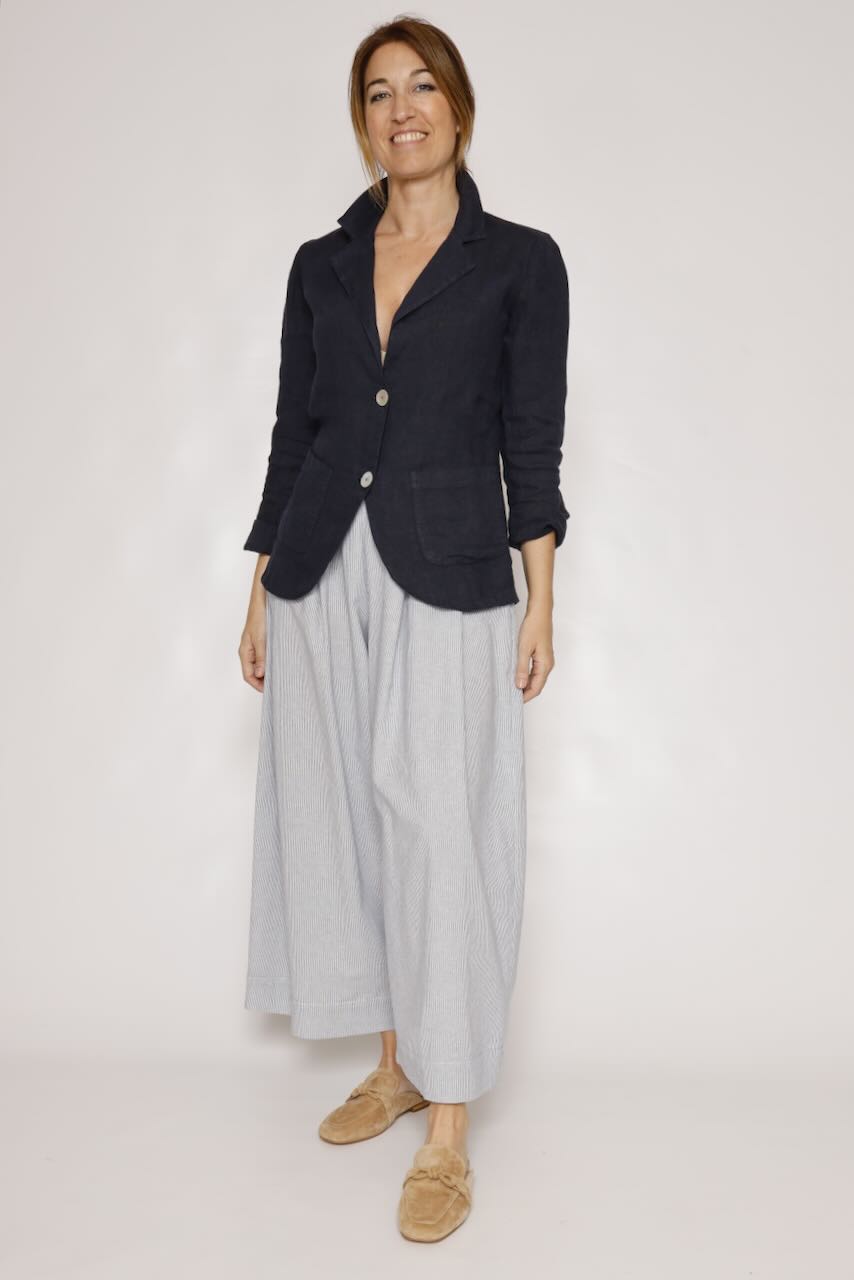 CHAQUETA LINO P25RU606-MARINO
