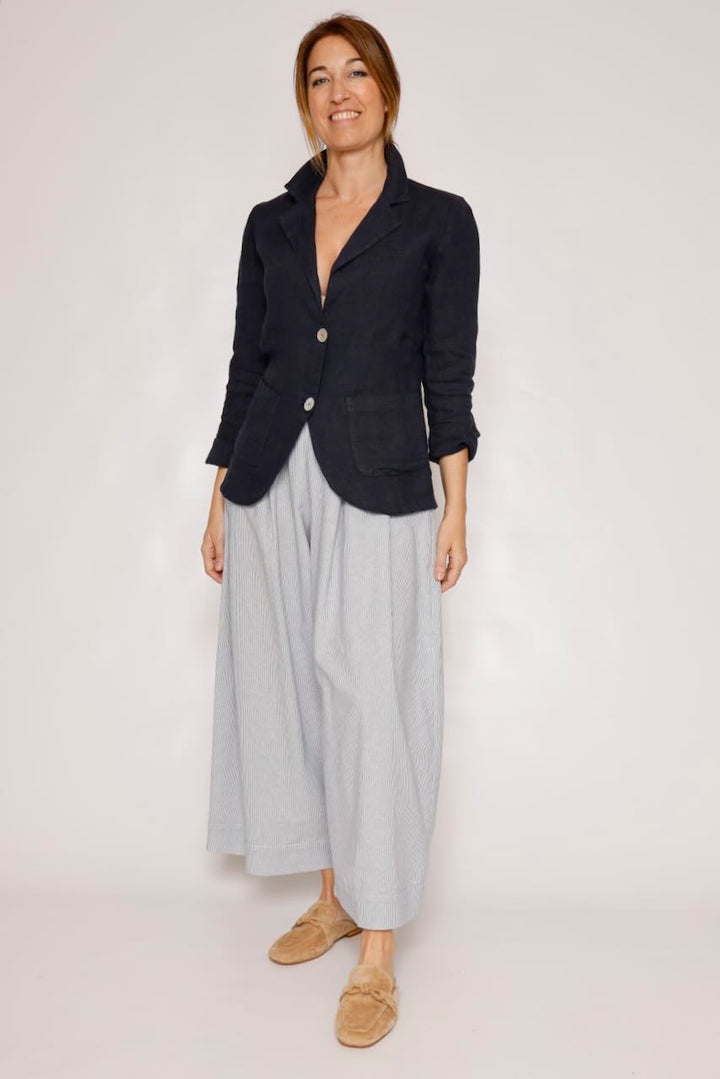 CHAQUETA LINO P25RU606-MARINO