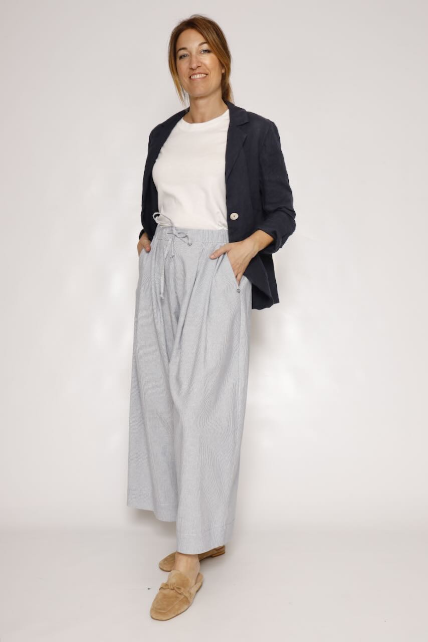 PANTALÓN P3R7EIZ000-BLANCO/AZUL