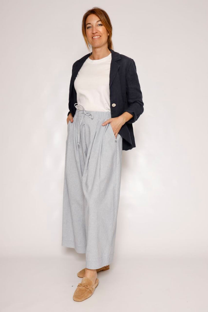 PANTALÓN P3R7EIZ000-BLANCO/AZUL