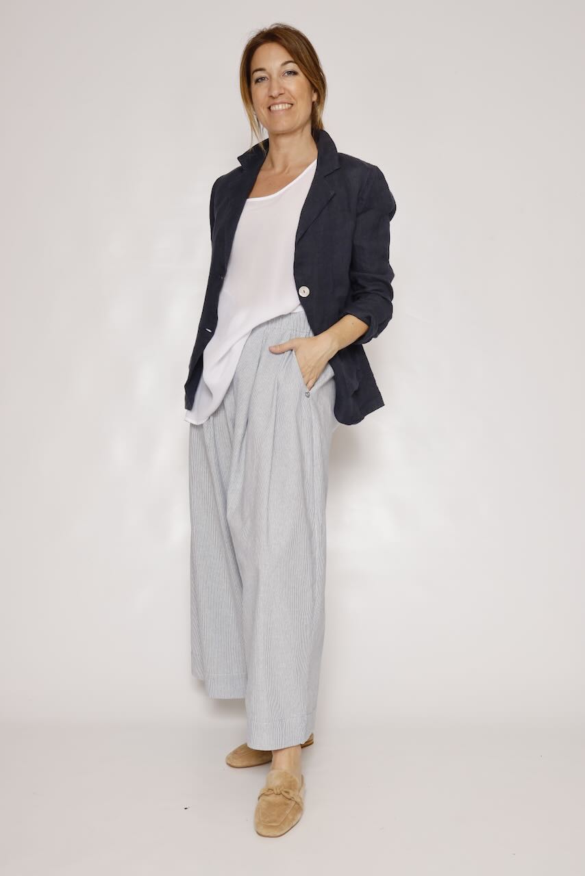 PANTALÓN P3R7EIZ000-BLANCO/AZUL