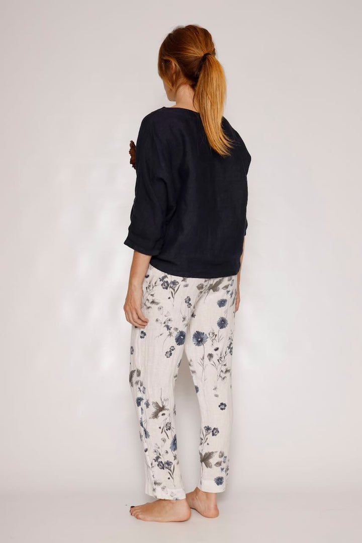 PANTALÓN P25DL203-BLANCO/AZUL