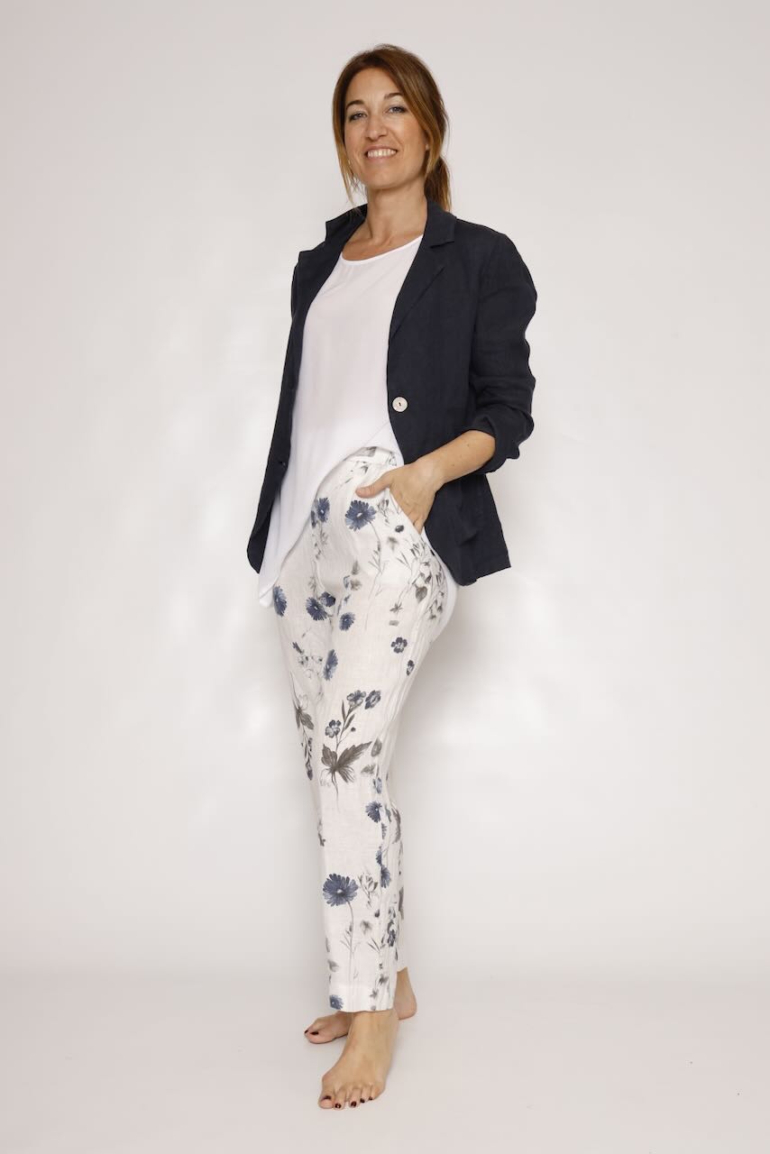 PANTALÓN P25DL203-BLANCO/AZUL
