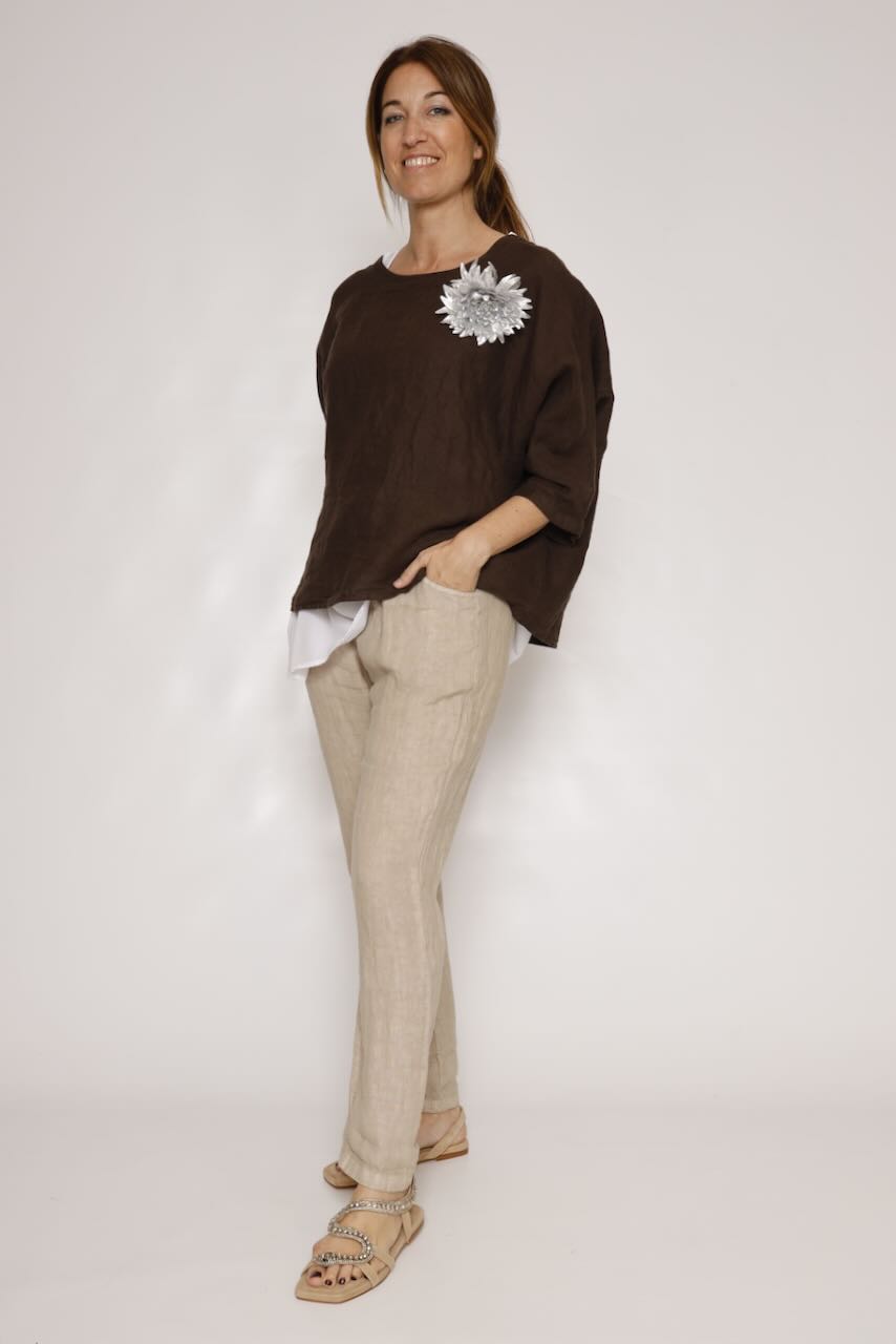 BLUSA P25RU415-MARRON