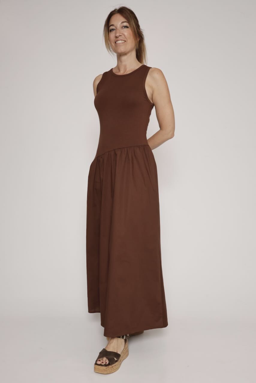 VESTIDO P26DL716-MARRON