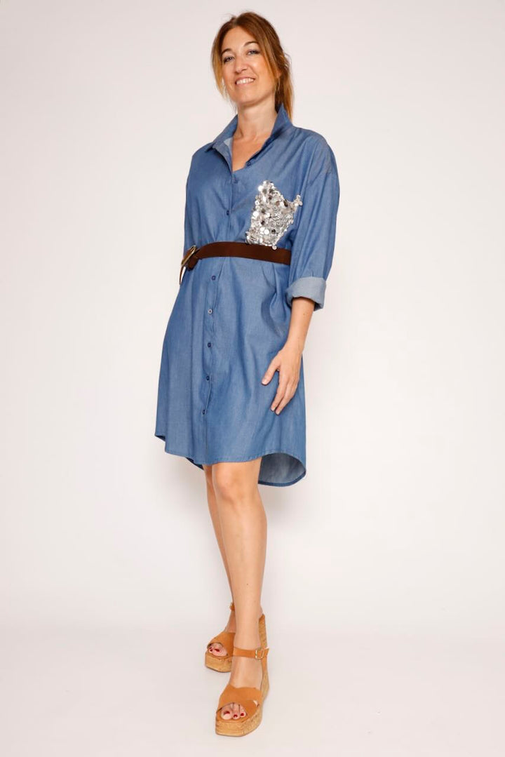 VESTIDO P26LU703-BLU DENIM