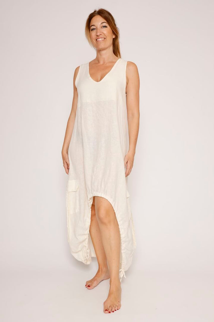VESTIDO ASIMÉTRICO P26DD720-LATTE