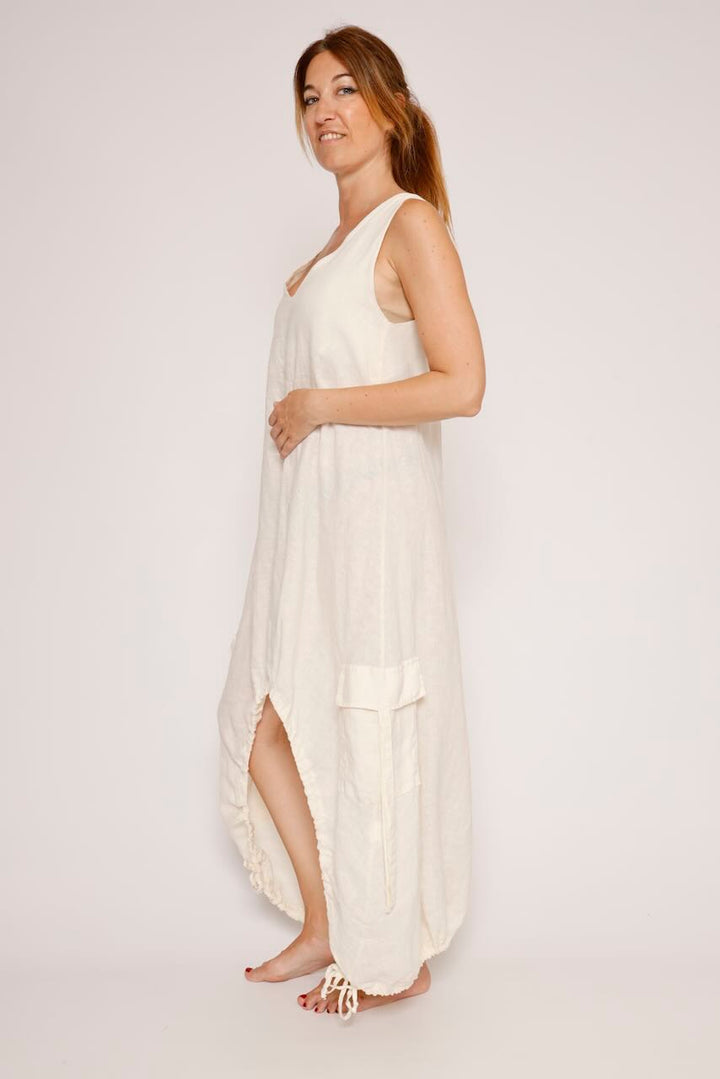 VESTIDO ASIMÉTRICO P26DD720-LATTE
