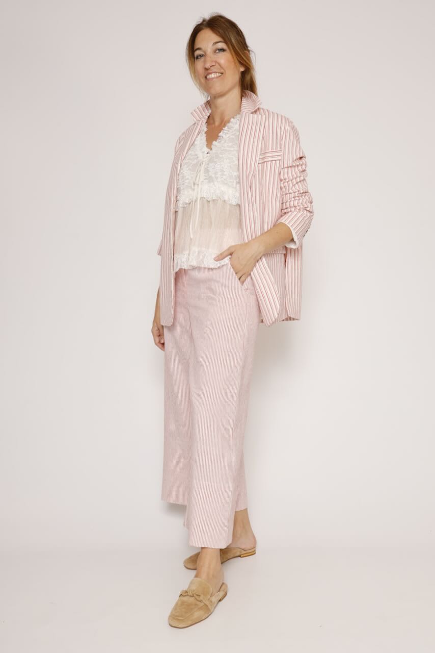 PANTALON BY10299-BLANCO/ROJO