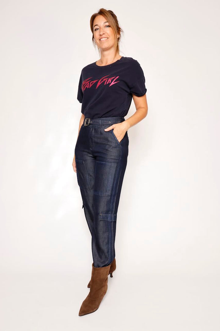 VAQUERO CARGO AZUL CIARA DENIM