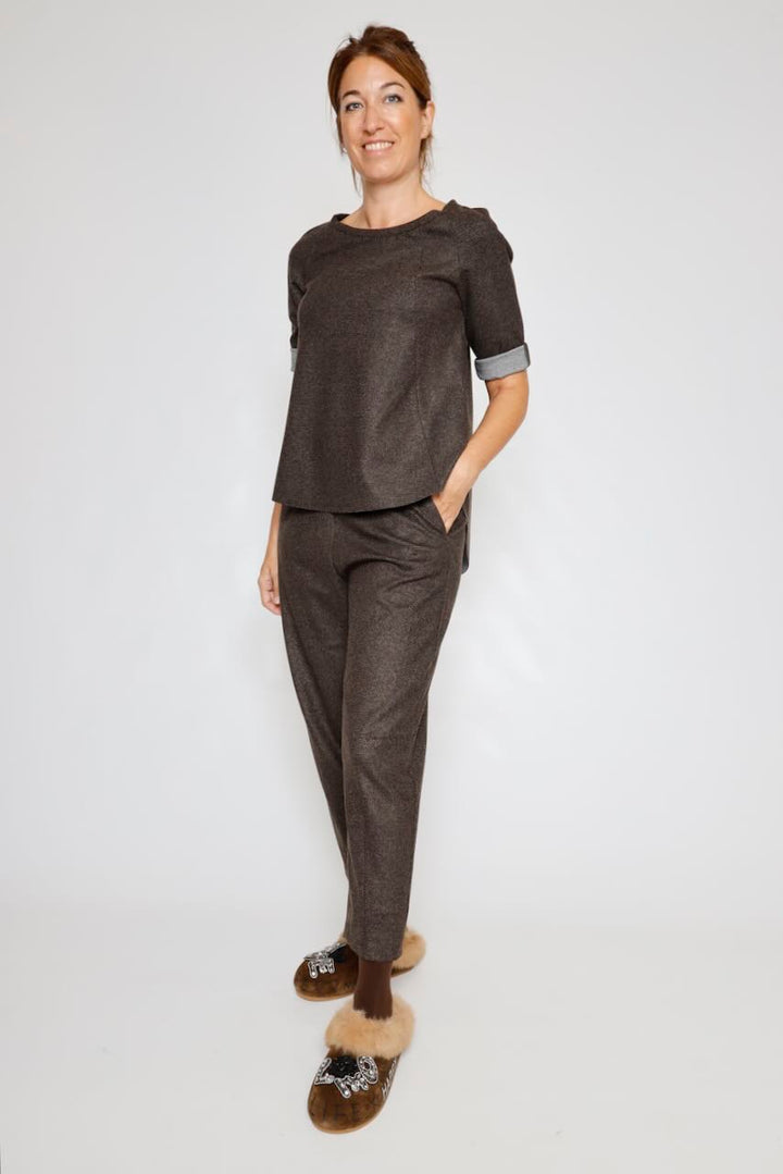 PANTALÓN MARRÓN / GRIS P4K0MER