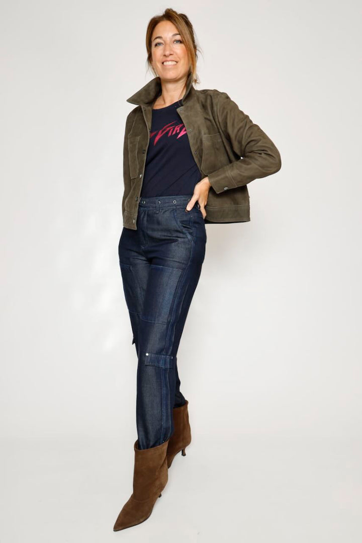 VAQUERO CARGO AZUL CIARA DENIM