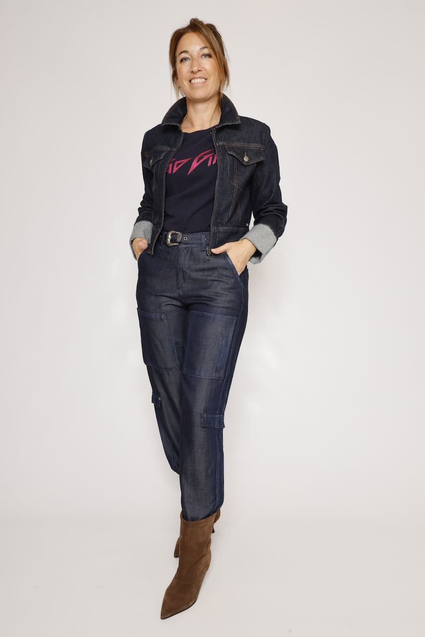 VAQUERO CARGO AZUL CIARA DENIM