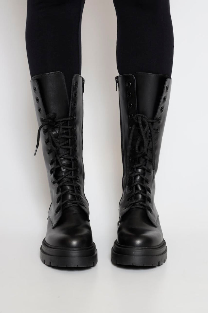 BOTA NEGRA PIEL XS14-NEGRO