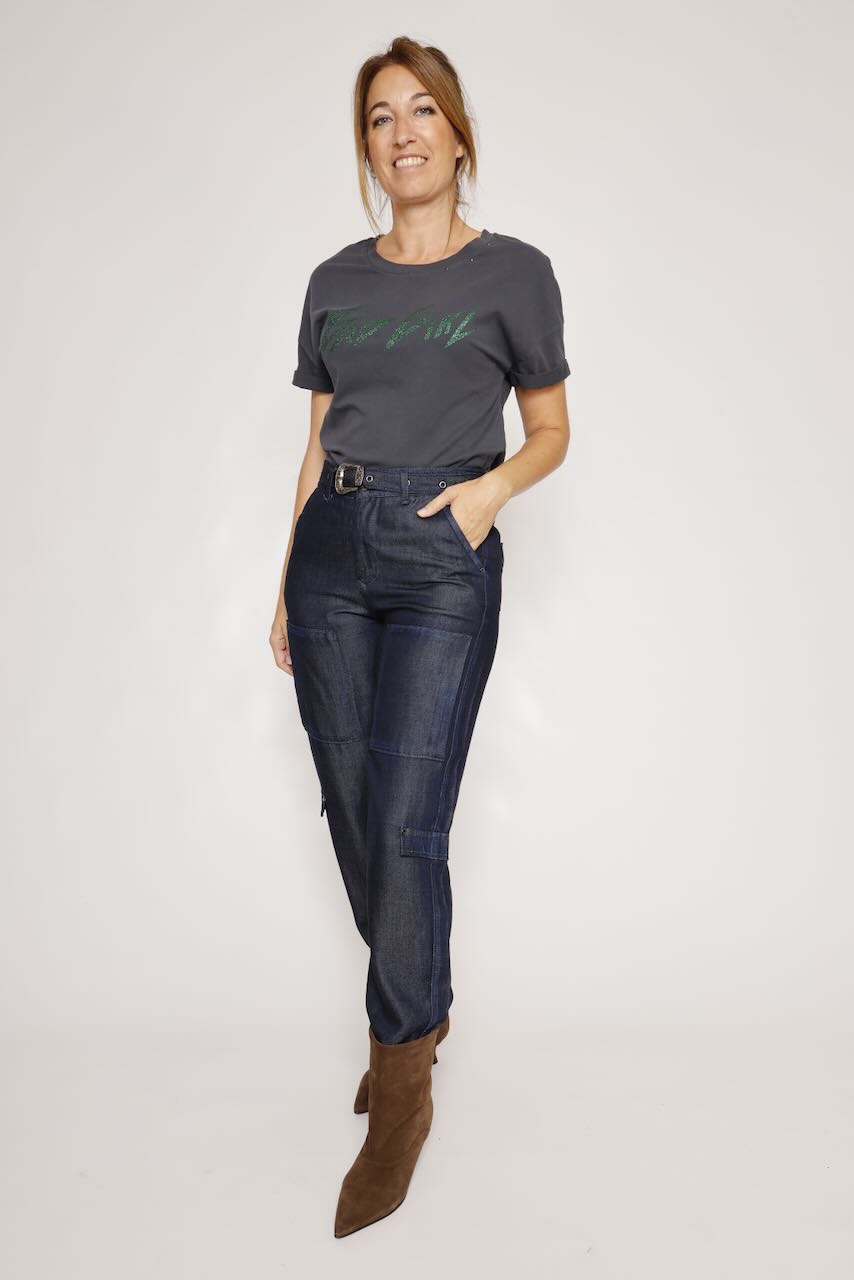 CAMISETA ANTRACITA TOMIA WORD