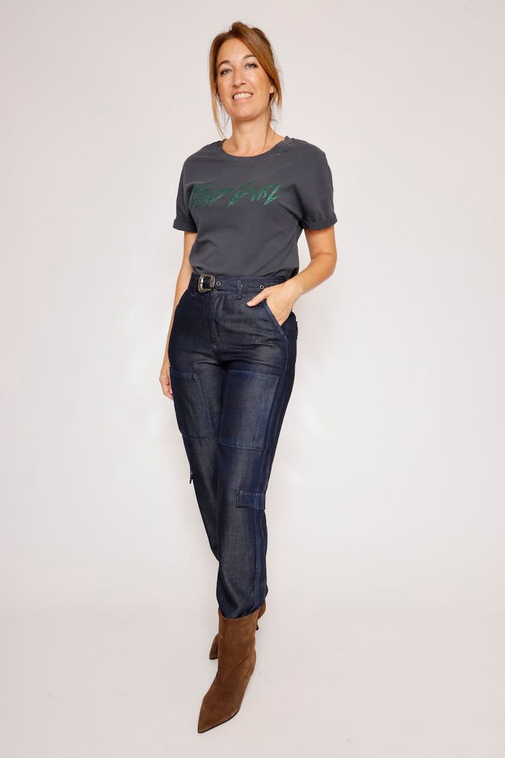 CAMISETA ANTRACITA TOMIA WORD