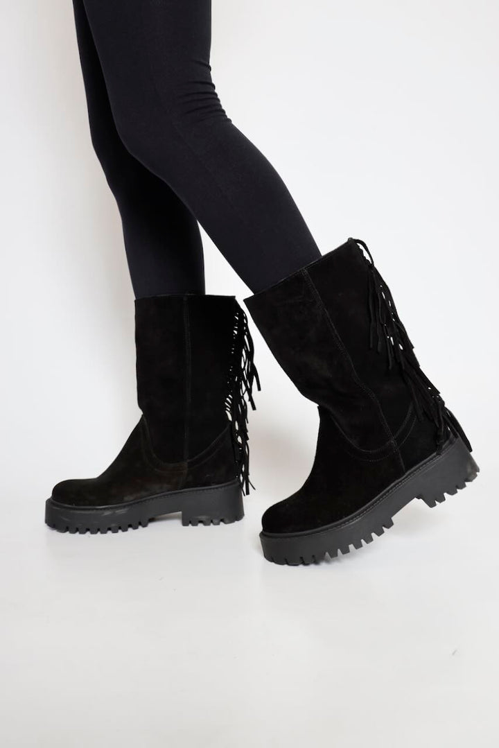 BOTA NEGRA FLECOS 3038-NEGRO