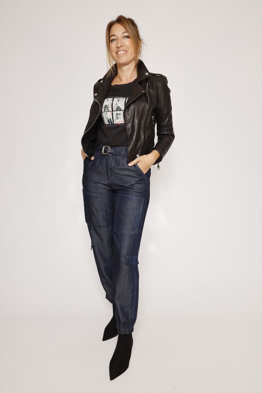 VAQUERO CARGO AZUL CIARA DENIM
