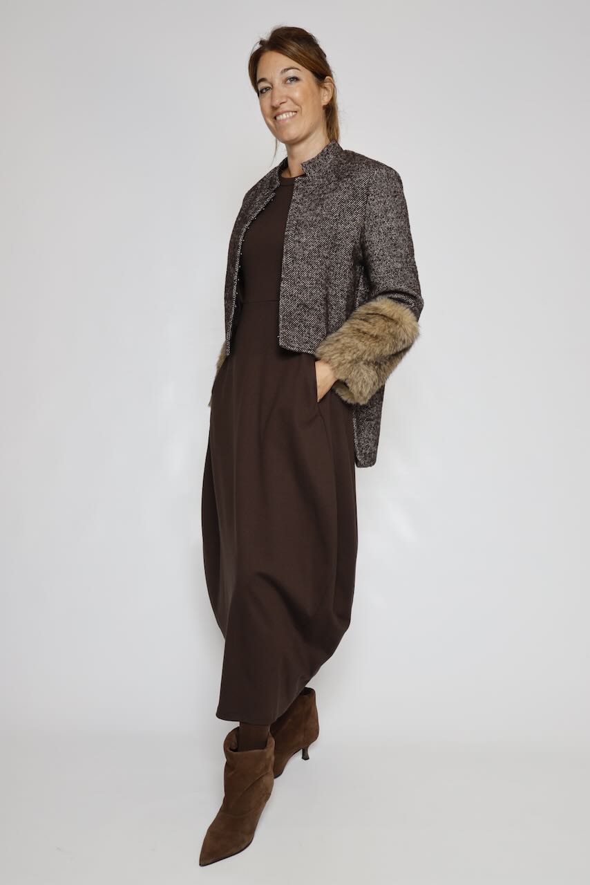VESTIDO A25AP701-MARRON