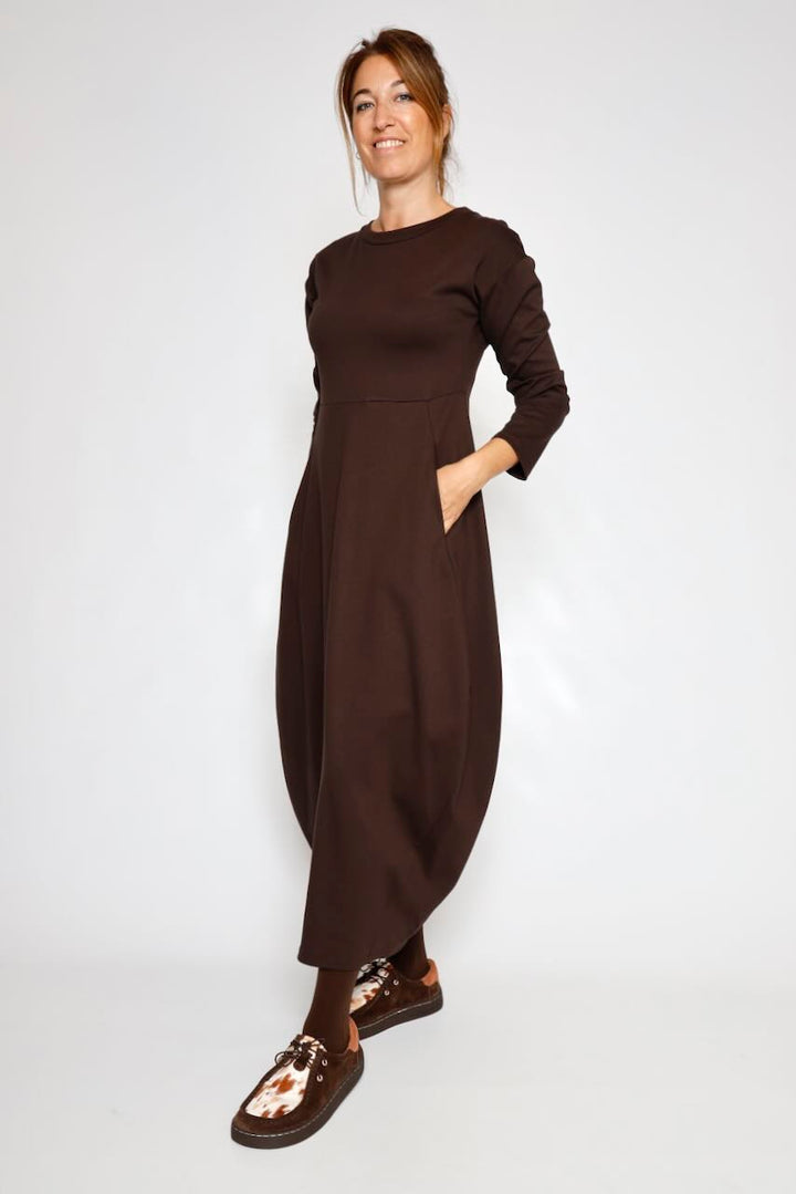 VESTIDO A25AP701-MARRON