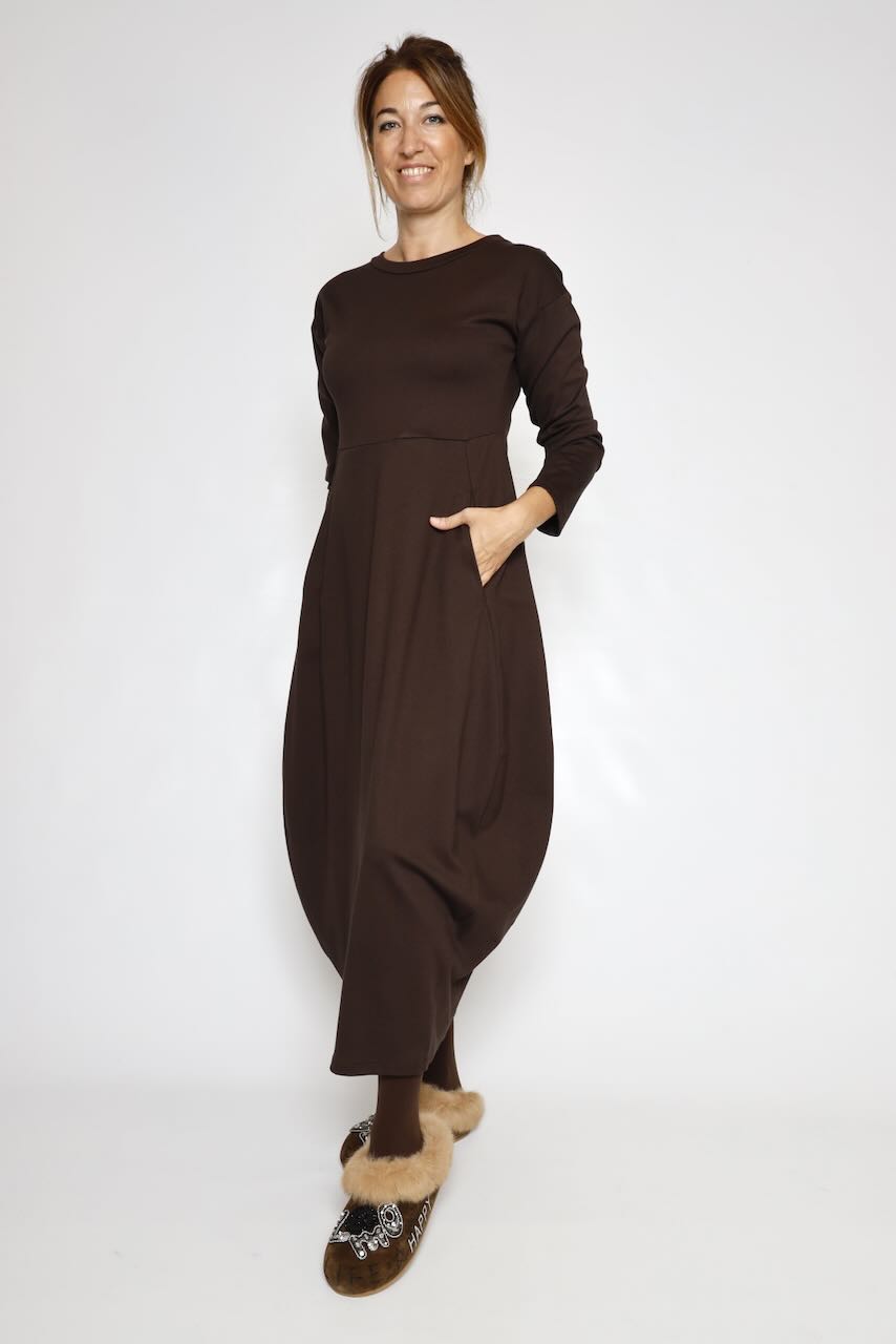 VESTIDO A25AP701-MARRON