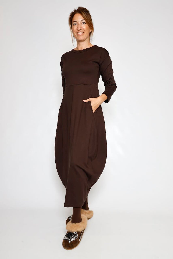 VESTIDO A25AP701-MARRON