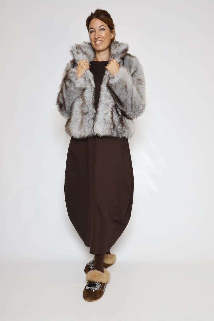 VESTIDO A25AP701-MARRON