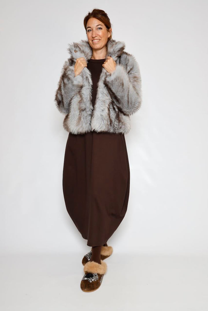 VESTIDO A25AP701-MARRON