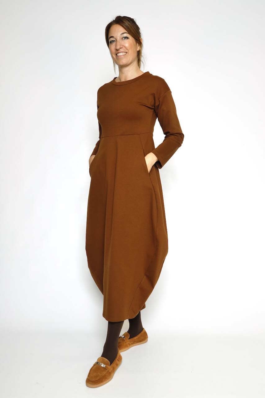 VESTIDO A25AP701-CARAMELO