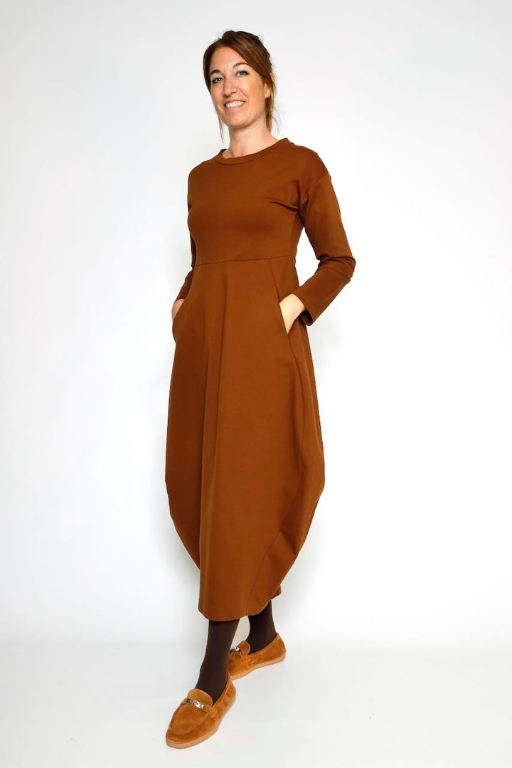 VESTIDO A25AP701-CARAMELO