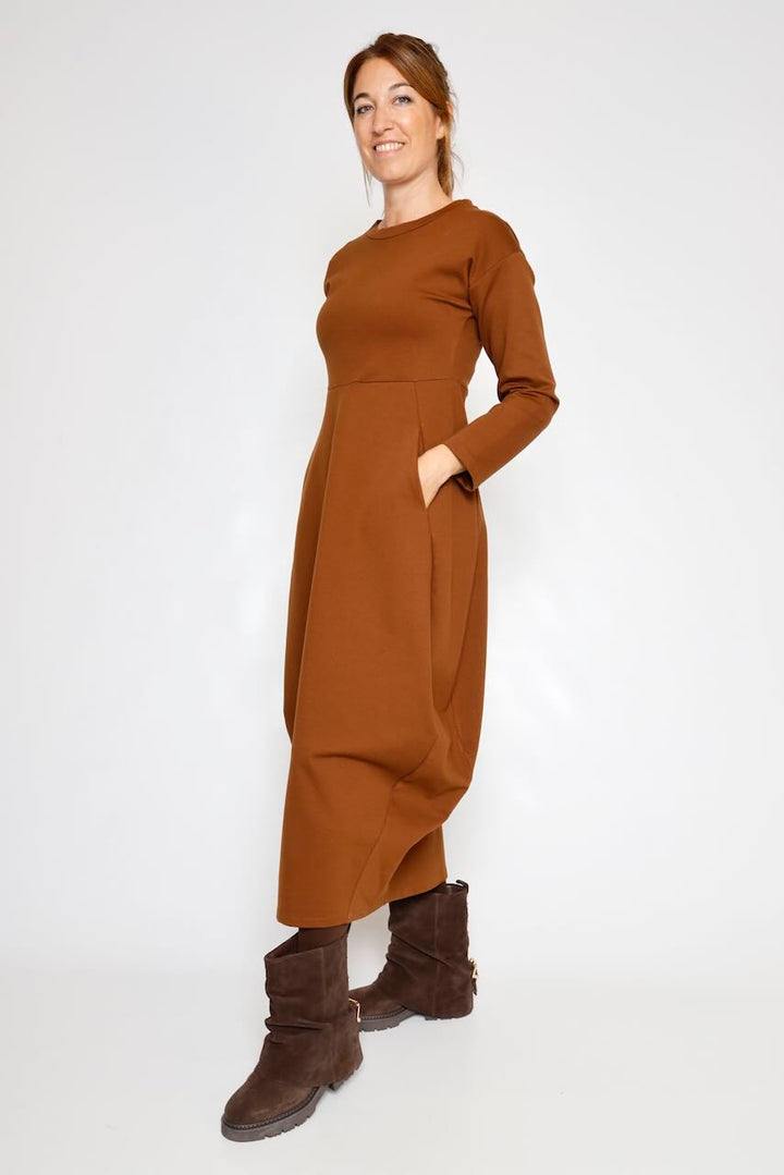 VESTIDO A25AP701-CARAMELO
