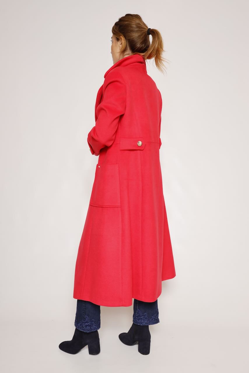 ABRIGO LARGO ROJO CORTE REGULAR  WC1009W40601