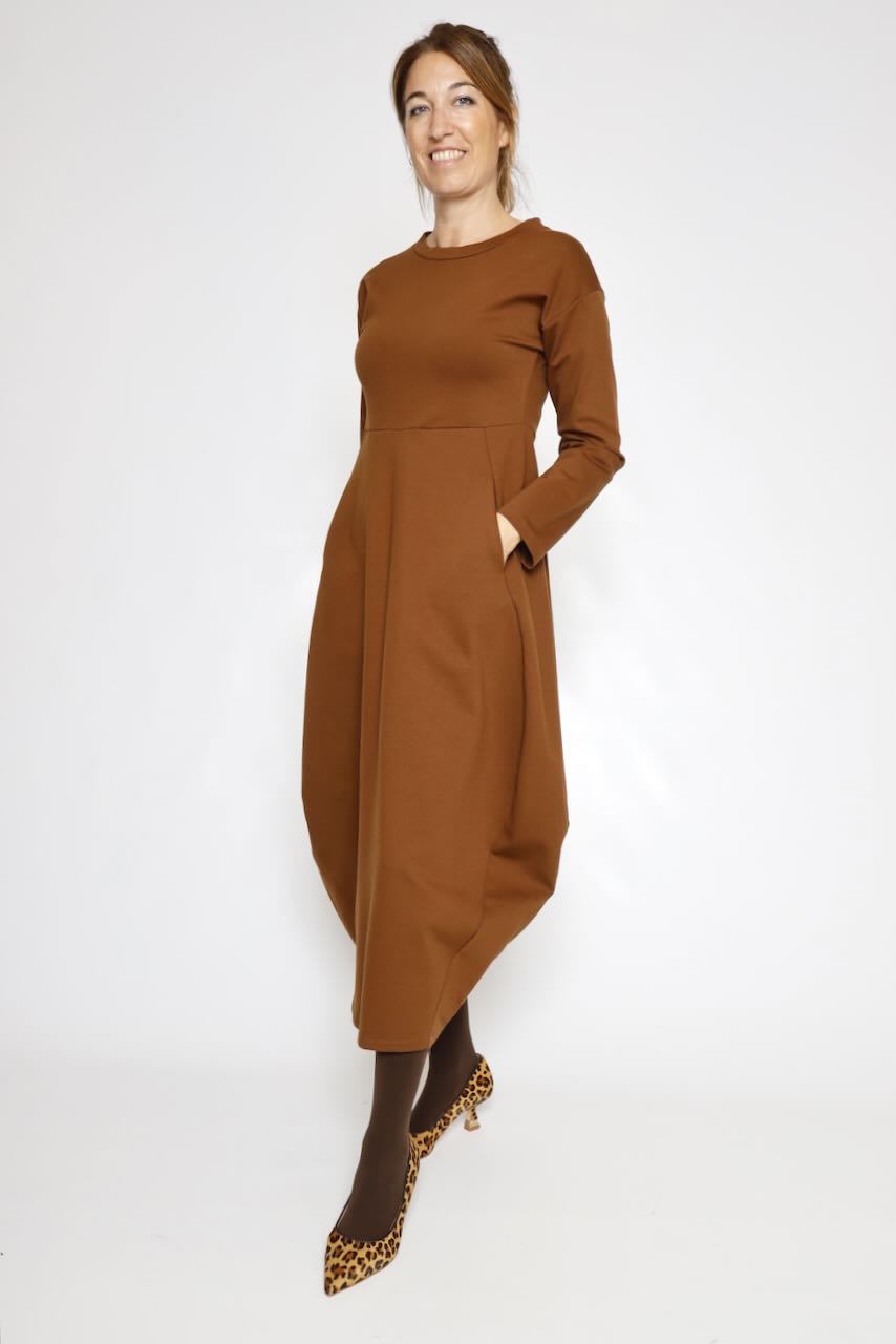 VESTIDO A25AP701-CARAMELO