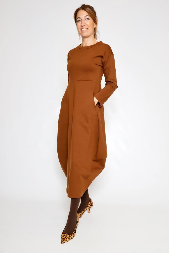 VESTIDO A25AP701-CARAMELO