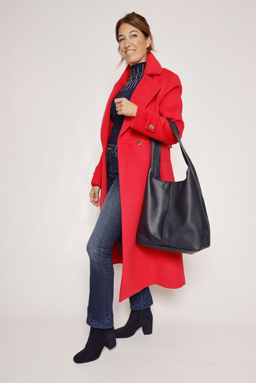 ABRIGO LARGO ROJO CORTE REGULAR  WC1009W40601
