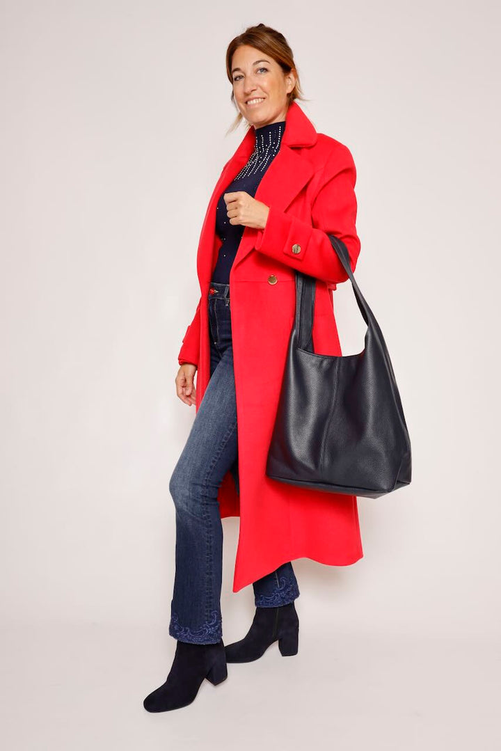 ABRIGO LARGO ROJO CORTE REGULAR  WC1009W40601