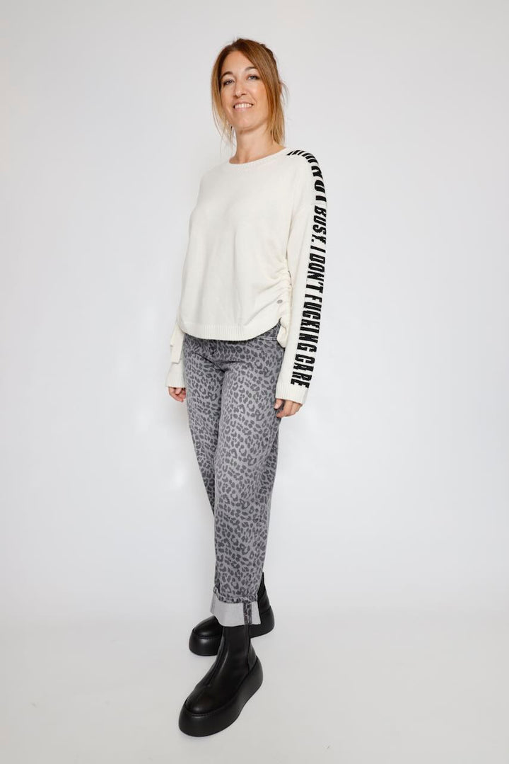 JERSEY LAZOS LATERALES BLANCO PHAREEL INTARSIA
