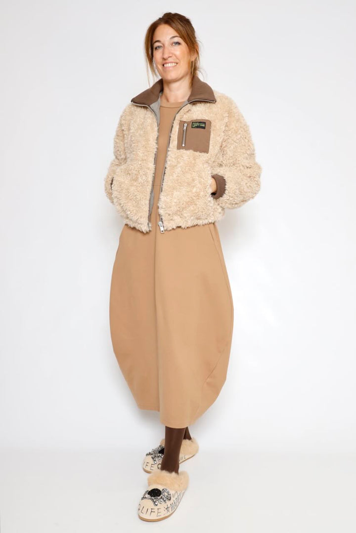 CHAQUETA BEIGE VEENA FUR