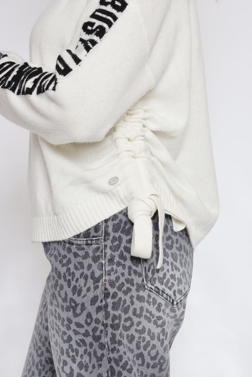JERSEY LAZOS LATERALES BLANCO PHAREEL INTARSIA