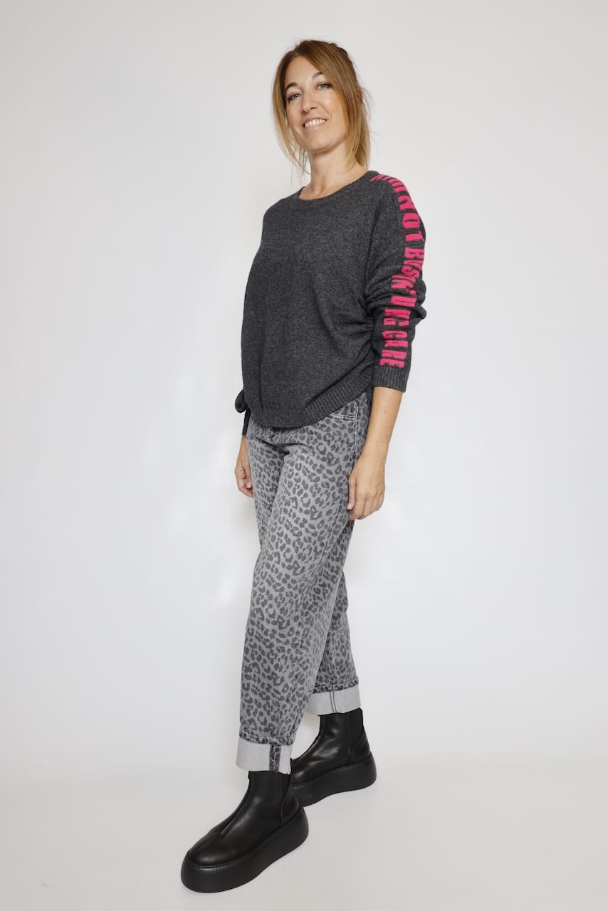 JERSEY LAZOS LATERALES GRIS PHAREEL INTARSIA