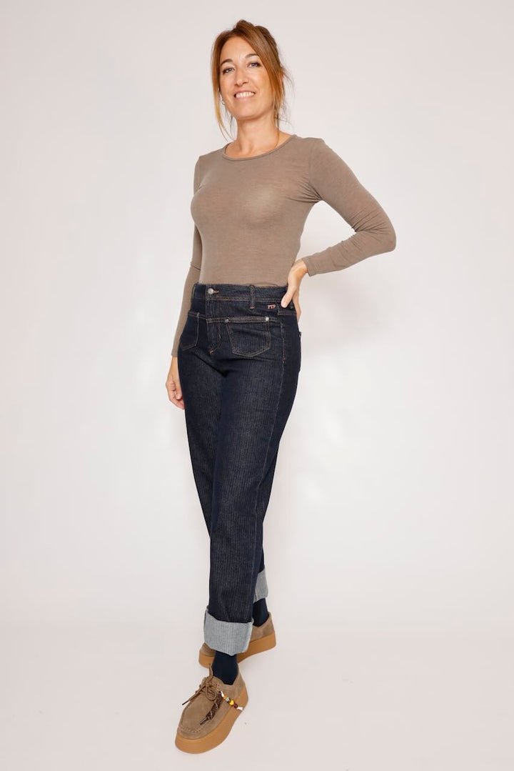 CAMISETA  EFECTO SEGUNDA PIEL TAUPE T0S1DRS000