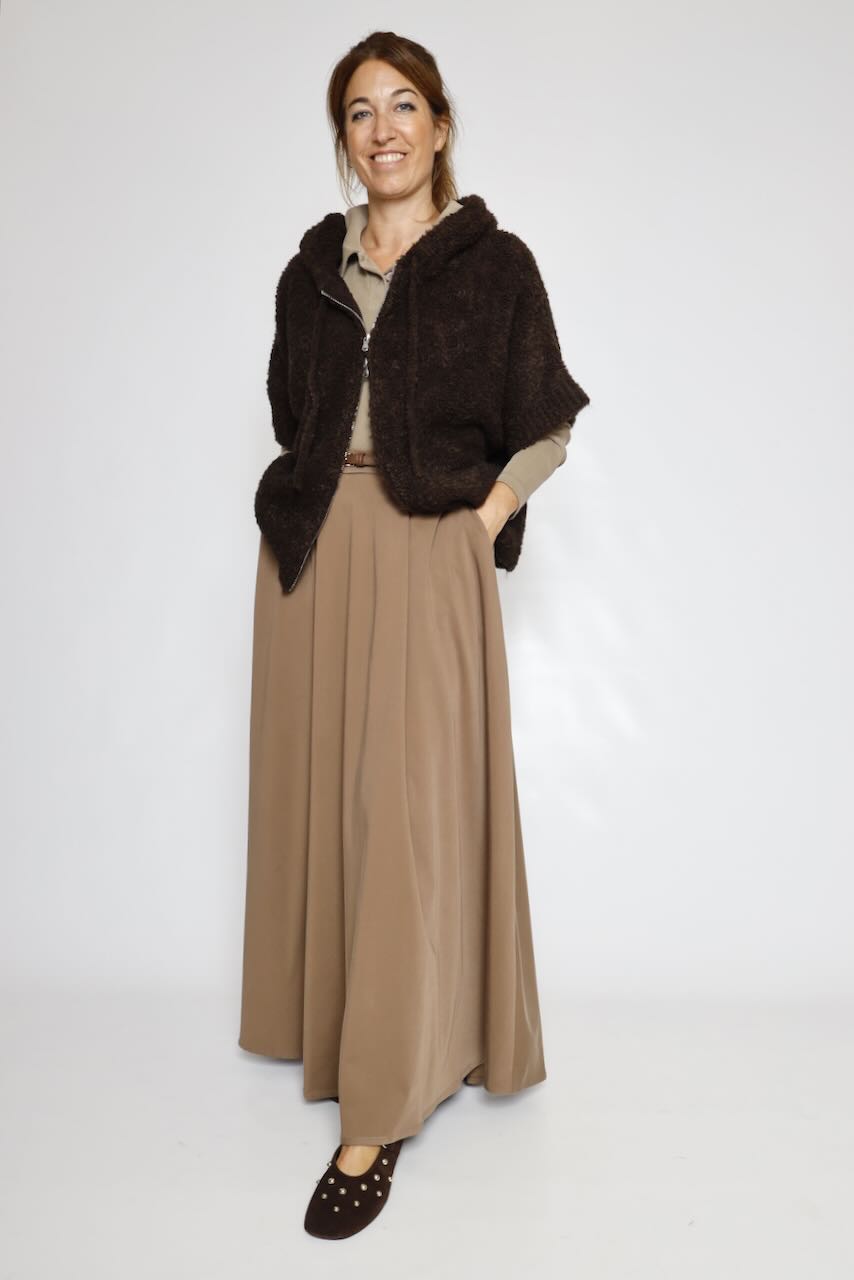 VESTIDO LARGO KAKI BY11240